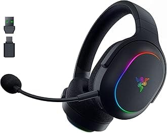 Barracuda X Chroma Wireless Gaming Headset: 2.4GHz Wireless & Bluetooth - Lightweight - Chroma RGB - 40mm Drivers - Cardioid Mic - 70 Hr Battery - for PC, Mac, PS5, Switch, Smartphone - Black