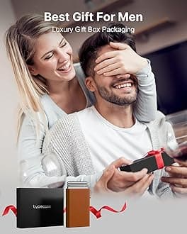 typecase Men's Wallet Card Holder, Red Brown