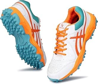 PRO KVHMen's Rubber Spike Cricket Shoes Unisex Cricket Shoes | Mid-Foot Support Heel Synthetic Limited Edition Elite Performance