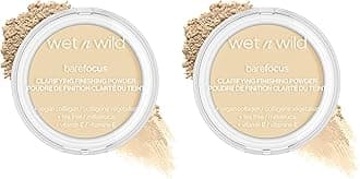 wet n wild Bare Focus Clarifying Finishing Powder | Matte | Pressed Setting Powder Fair-Light (Pack of 2)