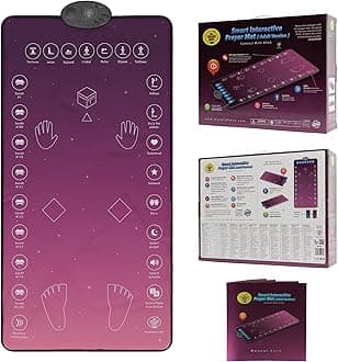 My Salah Mat for Adults - Smart Interactive Prayer Mat for Adults & Reverts Learning Surahs, Salah, Duas, & More - Muslim Prayer Rug with 25 Touch Keys, Padded Prayer Mat Layer, & Speaker for Ages 8+