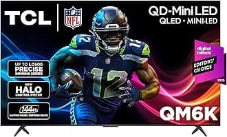 65 Inch Class QM6K Series | Mini LED QLED 4K HDR | 65QM6K, 2025 Model | 120HZ-144HZ High Brightness Smart Google TV Dolby Atmos Onkyo Audio | Voice Remote Alexa Gaming Streaming Television