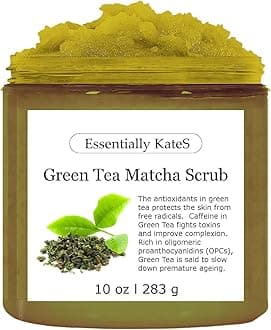 Green Tea Matcha Body & Foot Scrub 10 oz - A blend of matcha green tea extract, shea butter, and coconut oil for a soothing journey to a tranquil Zen garden - The best stocking stuffer