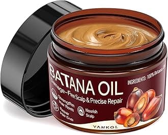 100% Raw Batana Oil for Hair Growth, Unrefined Organic Batana Oil for Anti Hair Loss, Natural Pure Dr Sebi Batana Hair Oil from Honduras Also Helps with Frizz, Split Ends, Texture & Shine