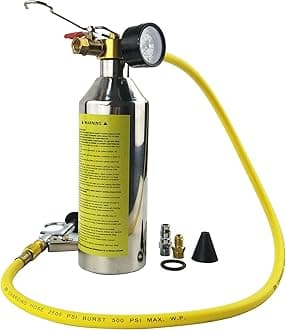 AC Air Conditioning Flush Set Canister Gun Clean Tool Kit for R134a 1000ML 1/4SAE 1/4NPT
