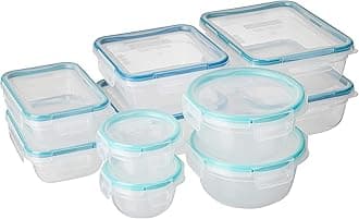 Snapware 1136159 Total Solution 20-Piece Plastic Food Storage Set, Clear