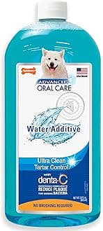 Nylabone Advanced Oral Care Dog Water Additive for Dental Care - Liquid Tartar Remover - Dog Breath Freshener & Teeth-Cleaning Liquid (32 oz.)