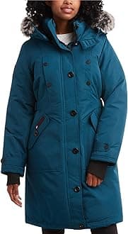 Womens Long Puffer Coat - Heavyweight Wind Water Resistant Faux Fur Hood Parka Winter Jackets for Women