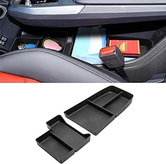 Jaronx Compatible with BMW X1 Center Console Organizer Tray 2023 2024 2025 U11, 2PCS Lower Console Organizer Tray, TPE Storage Box for 2023-2025 BMW X1 Accessories