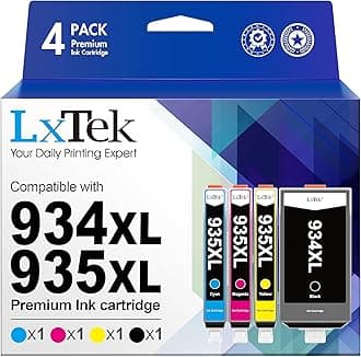 934XL 935XL Replacement for HP 934 935 934 XL 935 XL Ink Cartridges for HP Officejet Pro 6230 6830 Officejet 6820 (1 Black, 1 Cyan, 1 Magenta, 1 Yellow)
