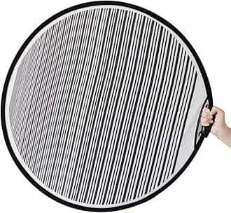WJSKDQ 80cm Circular Striped Flexible Foldable PDR Lined Light Reflector Board Dent Panel Portable Designed Pdr Light Board Led for Car Vehicle Door Scratch and Hail Damages Necessary Pdr Light Tools