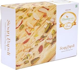 Ghasitaram Gifts Soan Papdi (200 gms) |Gift for Diwali,Holi,Rakhi,Valentine,Christmas,Birthday,Anniversary,Gift for Her,Him,Mothers Day,Fathers Day|