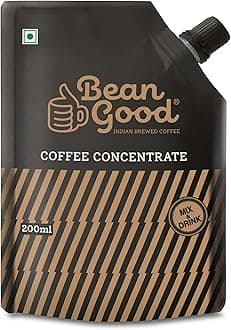 Bean Good Instant South Indian Filter Coffee Decoction Concentrate - 80% Coffee & 20% Chicory Blend - Just Add Hot Water/Milk/Sugar (7.03)