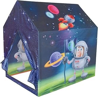 POCO DIVO Astronaut Space House, Indoor Outdoor Rocket Ship Toddler Play Tent, Foldable Spaceship Children Camping Tents, Kids Pretend Star Observatory Playhouse