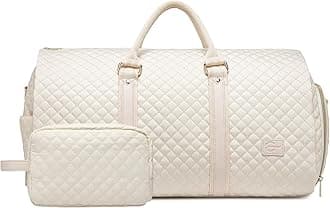 Convertible Garment Duffel Bag for Travel Womens Carry On Garment Bags With Toiletry Bag Large Weekender Bag Shoe Pouch 2 in 1 Hanging Suitcase Suit Travel Duffel Overnight Bags 2pcs Set Beige