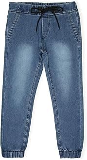 Urbano JuniorsBoy's Slim Fit Mid Rise Jogger Jeans Stretch