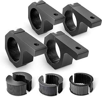 Nilight 4Pack LED Light Bar Mounting Bracket Kit Off Road Light Horizontal Bar Clamp Fit on 1', 1.5', 1.75', 2' Inch Bull Bars Tube Roll Cages Clamps for ATV UTV Trucks, Schwarz