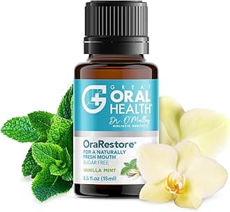 Great Oral Health OraRestore Bad Breath Treatment for Adults Halitosis: Dentist Formulated Rinse Concentrate Tooth Oil Liquid Toothpaste, Fresh Breath Mouthwash for Dry Mouth, Care, Gums & Teeth 15ml