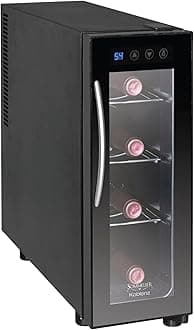 Koblenz Standing Single Zone Fridge and Chiller Thermoelectric Cooler with Digital Display and Touch Controls, 750 ml Wine Bottles (EVFK-04), Black