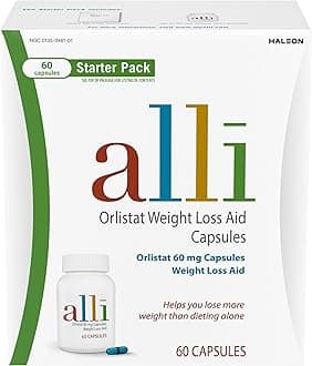 Diet Weight Loss Supplement Pills, Orlistat 60mg Capsules Starter Pack, Non prescription weight loss aid, 60 count(Pack of 1)