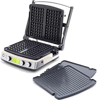 GreenPan Elite Electric Indoor Grill and Griddle, Healthy Ceramic Nonstick, Dishwasher Safe Reversible Dishes, Cloud Cream, CC006243-001