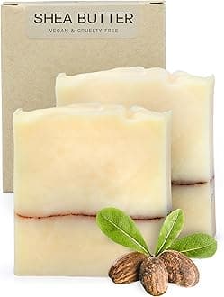 Cold Processed - Shea Butter Soap Bar - for Man & Woman, Moisturizing, Protecting, Handmade, Natural, no Parabens or Sulfates, Vegan & Cruelty Free. (Pack of 2) 120 gr Each