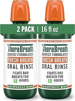 Fresh Breath Dentist Formulated Oral Rinse, Rainforest Mint, 16 Ounce (Pack of 2)