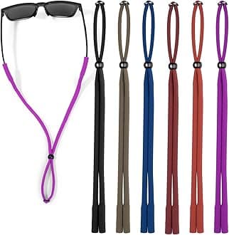 Glasses Strap(6 PCS) Sports Eyeglass Strap,Adjustable Sunglasses Lanyard Neck Holders Cord Retainer for Men Women