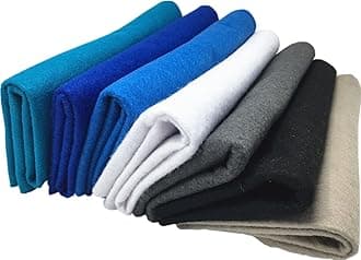 Misscrafts 7pcs 18" X 18" 1.4mm Thick Soft Felt Nonwoven Fabric Sheet Pack DIY Craft Patchwork Sewing Square Assorted Colors 45x45cm multicolored BZB-4545-winter