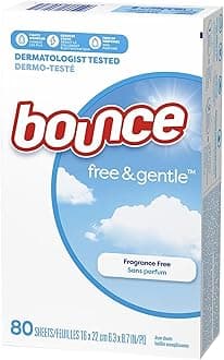 Bounce Free & Gentle, Fabric Softener Sheets, 80 Count