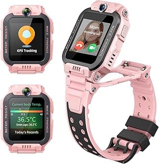 Watch Phone Z7 Kids Smart Watch, Smartwatch with Long-lasting HD Video & Phone Call, Kids GPS Watch & 14 Days History, 4 Multisport Mode & IPX8 Water-resistant (Pink)