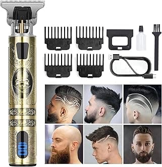 candyfouse Professional Hair Clippers for Men, Cordless Rechargeable Beard Trimmer with LCD Display Cutting Grooming Kit, USB Type-C Charging, Shaver Gifts