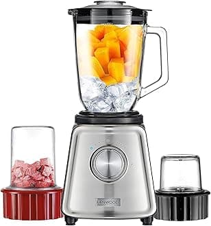 Glass Blender 800W Smoothie Blender/Smoothie Maker 1.5L with Glass Grinder Mill, Meat Grinder/Chopper Mill, Ice Crush Function BLP44.270SS Silver