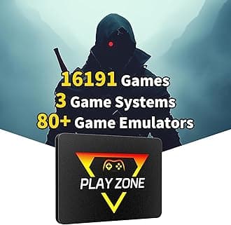 Game Console HDD with 3 Game Systems, Video Game Console with Built in 16191 Games, Emulator Console has 80+ Emulators, Game SSD for PC