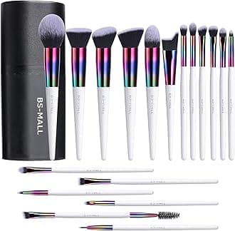 BS-MALL Makeup Brushes Makeup Tools Kit Premium Synthetic Powder Foundation Contour Concealers Lip Brushes Set 18 Pcs