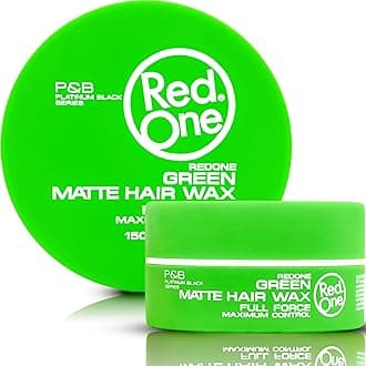 RedOne Hair Styling Matte Wax Green 150 ml | Matte Look | No Shine l Wax | Ultra Hold | Men & Women Hair Wax | Coconut Scent | Maximum Control
