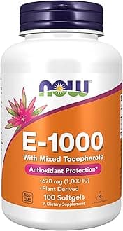 Supplements, Vitamin E-1,000 IU Mixed Tocopherols, Antioxidant Protection*, 100 Softgels