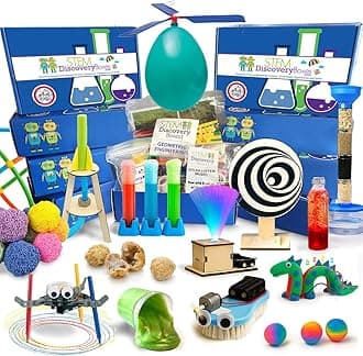 STEM Discovery Box 9 Month Subscription w/ 27 Total Projects - Summertime Learning - Science, Technology, Engineering, Mathematics - Experiment Activity Build Sets - Girls Boys Kids Ages 7-12