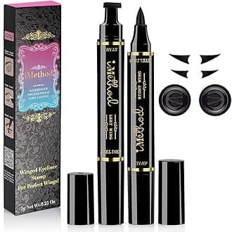 (8 mm Kitten) - iMethod Wing Eyeliner Stamp - 2 Pens Left & Right Dual Ended Liquid Winged Eye Liner Pen, Perfect Winged Cat Eye Look, Waterproof, Smudgeproof and Sweatproof, Vamp Style Wing, No Di...