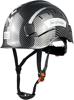 CR06X Industrial Safety Helmet ABS Hard Hat Vented Hardhats Carbon Fiber Pattern Construction Work Head Protection for Men Certified ANSI/ISEA Z89.1