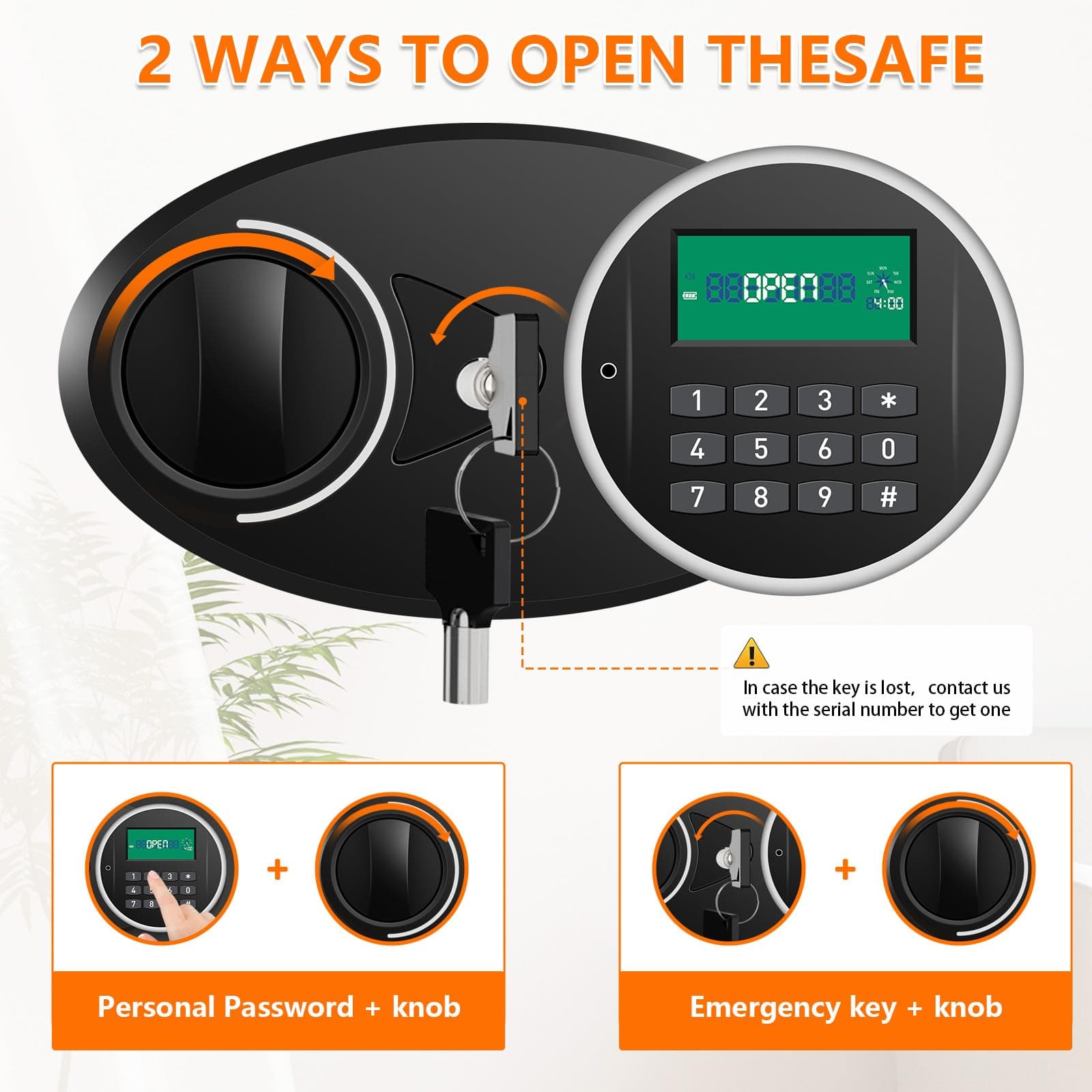 144 Position Key Lock Box Wall Mount with Combination Lock, Digital Key Cabinet Wall Mount, Adjustable Key Safe for Car, Hotels, Office, House