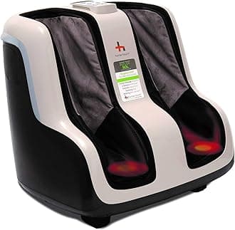 Human Touch Reflex SOL Foot & Calf Massager w/Heat - HSA Approved - Plantar Fasciitis Relief + Circulation + Shiatsu Deep Kneading + Vibrating for Stress - Adjustable for Women & Men up to Size 12