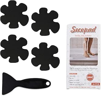 Bathtub Stickers Non-Slip, Safety Shower Treads Adhesive Appliques with Premium Scrape (Black)