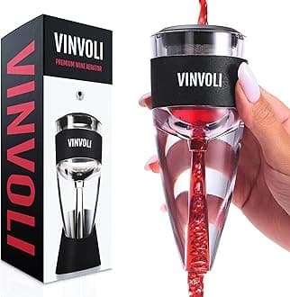 Vinvoli Wine Aerator - Deluxe 2026 Aerator Decanter with Unique Superior Three-Stage Aeration, Sediment Filter, No-Drip Stand - Quality and Convenience for Lovers and Sommeliers