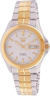 Men's SNKK94 Two Tone Stainless Steel Analog with White Dial Watch