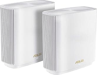 ZenWiFi Whole-Home Tri-band Mesh WiFi 6E System (ET9 2PK), Coverage up to 5,500 sq.ft, 7800Mbps, new 6GHz band, AiMesh, Lifetime Free Internet Security, Parental Control, EasySetup, Instant Guard