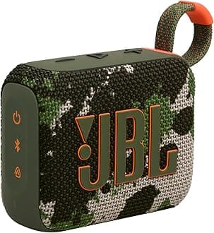 JBL GO 4 – Ultra-Portable Bluetooth Speaker with AURACAST, Powerful Sound, 15H Playtime & Sleek Design, JBLGO4SQUAD, Squad