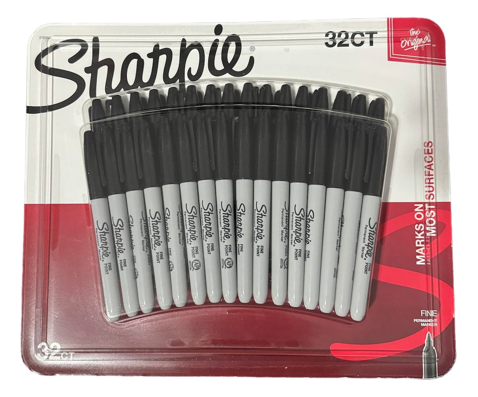 SHARPIEPermanent Markers | Fine Point | 32 Count (Black)