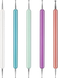 5 Pcs Pattern Tracing Stylus, Ball Embossing Stylus for Transfer Paper, Tracing Tools for Drawing, Embossing Tools for Paper, Art Dotting Tools for Nail Art, Ball Tip Clay Tools Sculpting Stylus