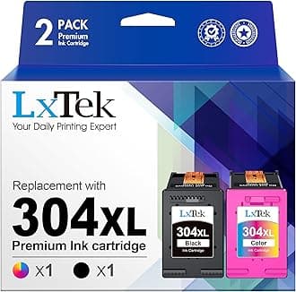 304XL Ink Cartridges for HP 304 304XL Ink Cartridges for HP Envy 5010 5020 5030 5032 Deskjet 2620 2622 2630 2632 2633 2634 3720 3730 3733 3735 3750 3760 3762 3764 (1 Black, 1 Colour)